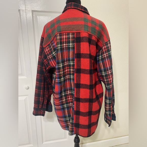 Vintage Robert Stock Red and Black Plaid Flannel Shirt size. XL - Picture 2 of 4
